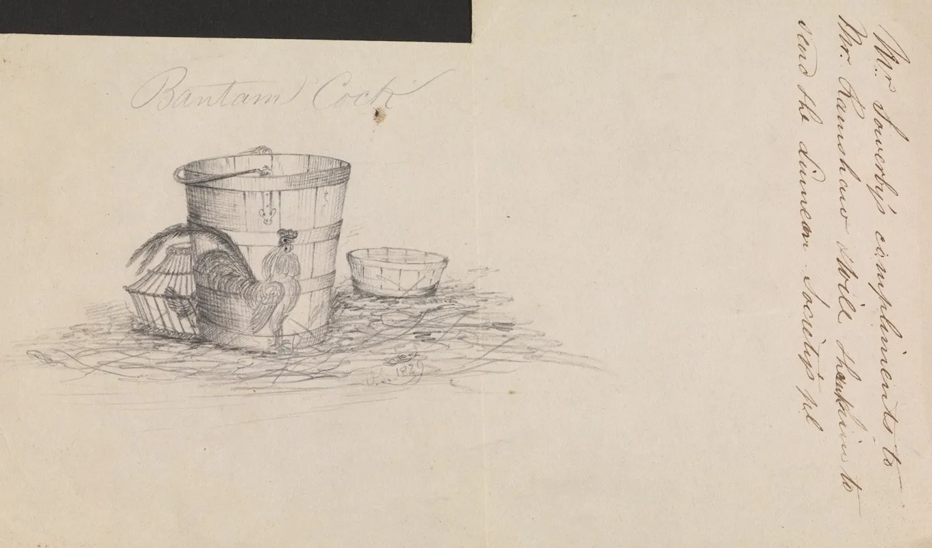 Bantam Cock And Farmpails