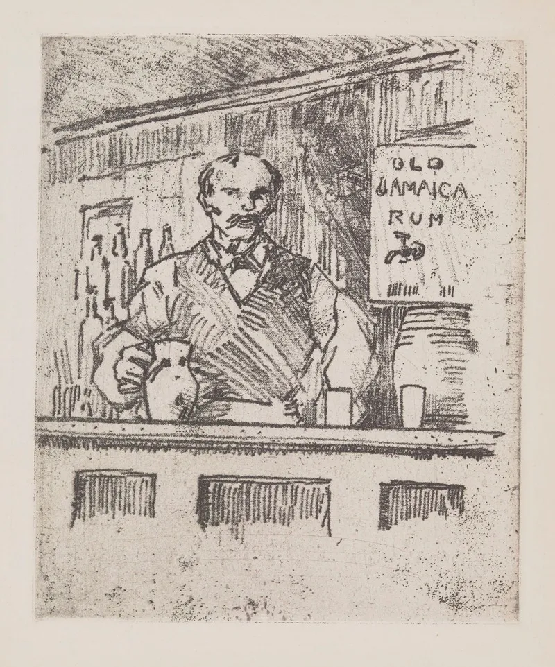 Bar Tender Londres by Jean-Émile Laboureur - Canvas Print