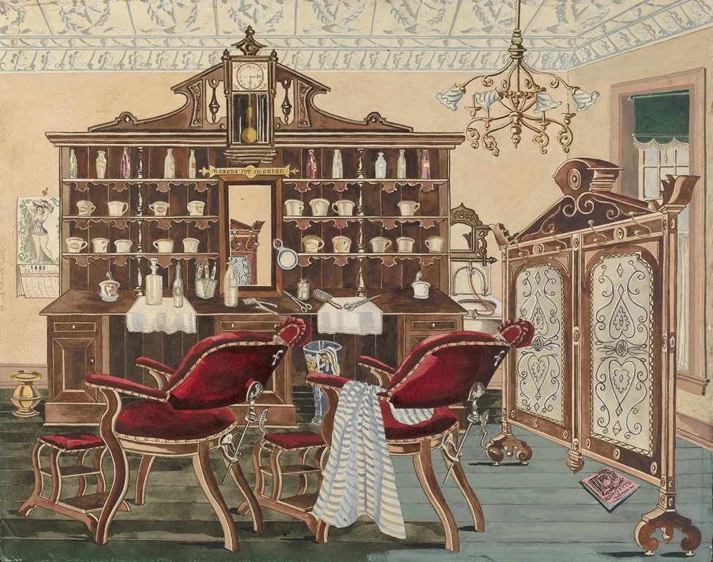 Barber Shop 2 by Perkins Harnly - Canvas Print