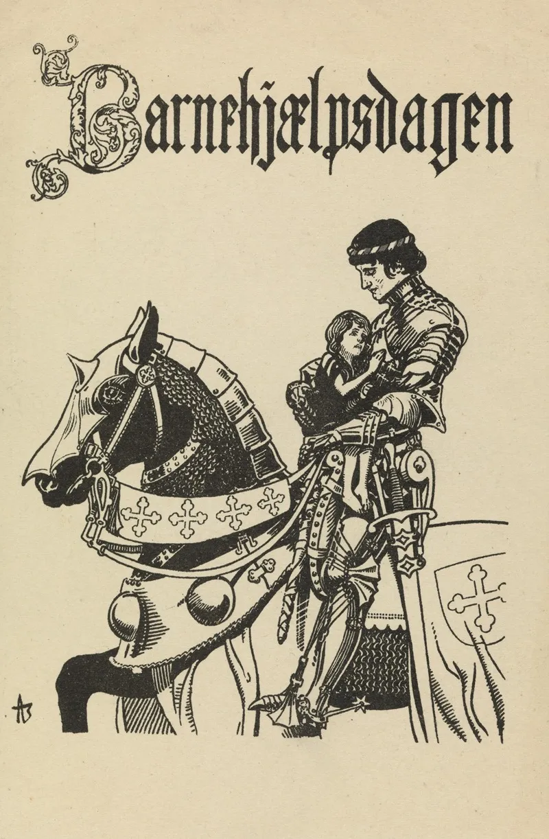 Barnehjaelpsdagen by Andreas Bloch - Canvas Print