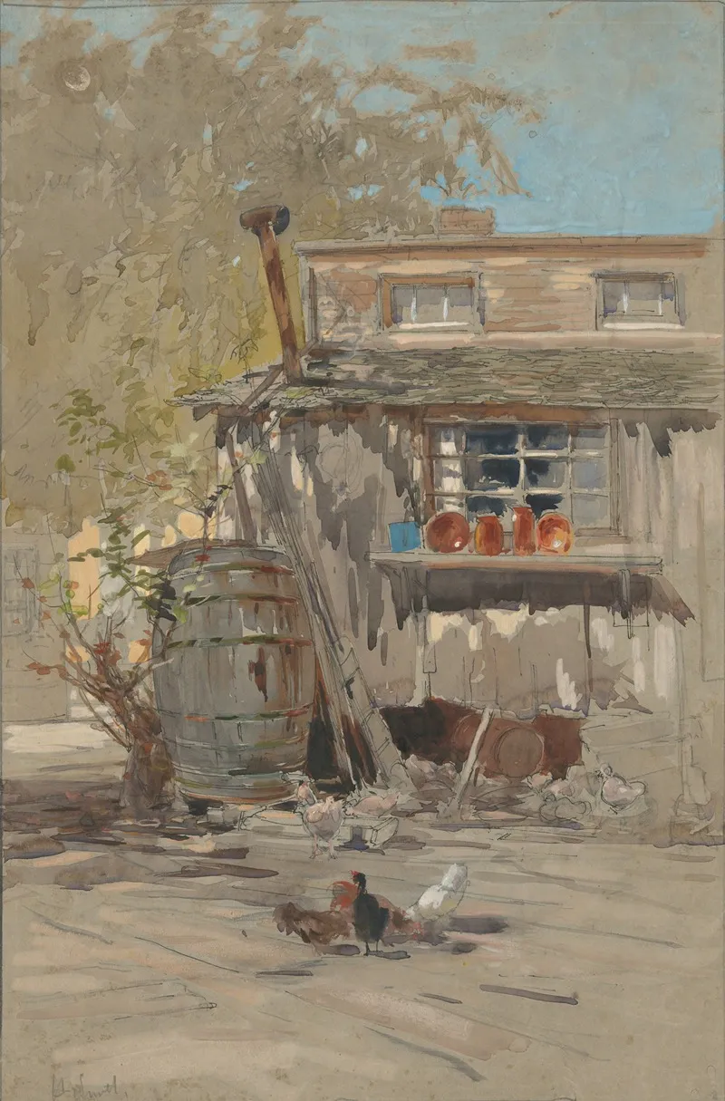 Barnyard by Francis Hopkinson Smith - Canvas Print