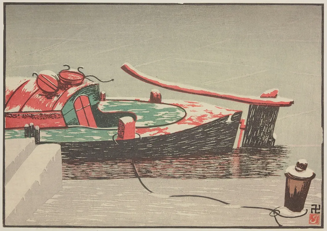 Barque A Norwich Angleterre by Prosper-Alphonse Isaac - Canvas Print