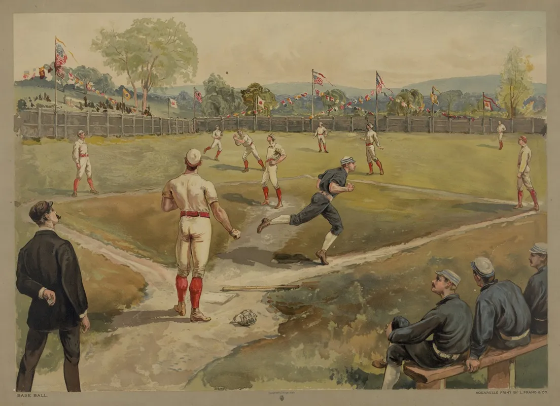 Base Ball by Henry Sandham - Canvas Print