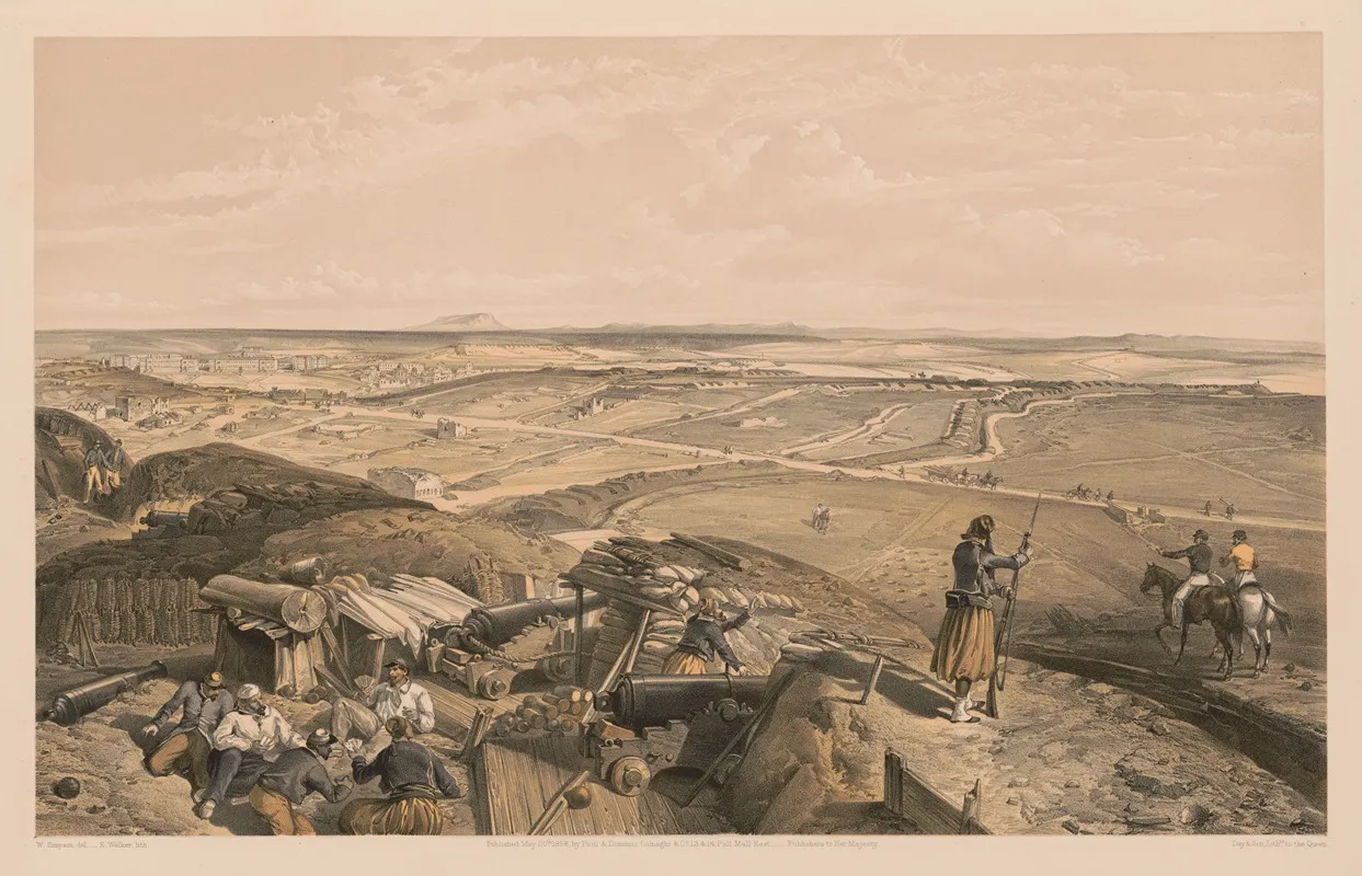 Bastion Du Mat From The Central Bastion 2 by William Simpson - Canvas Print