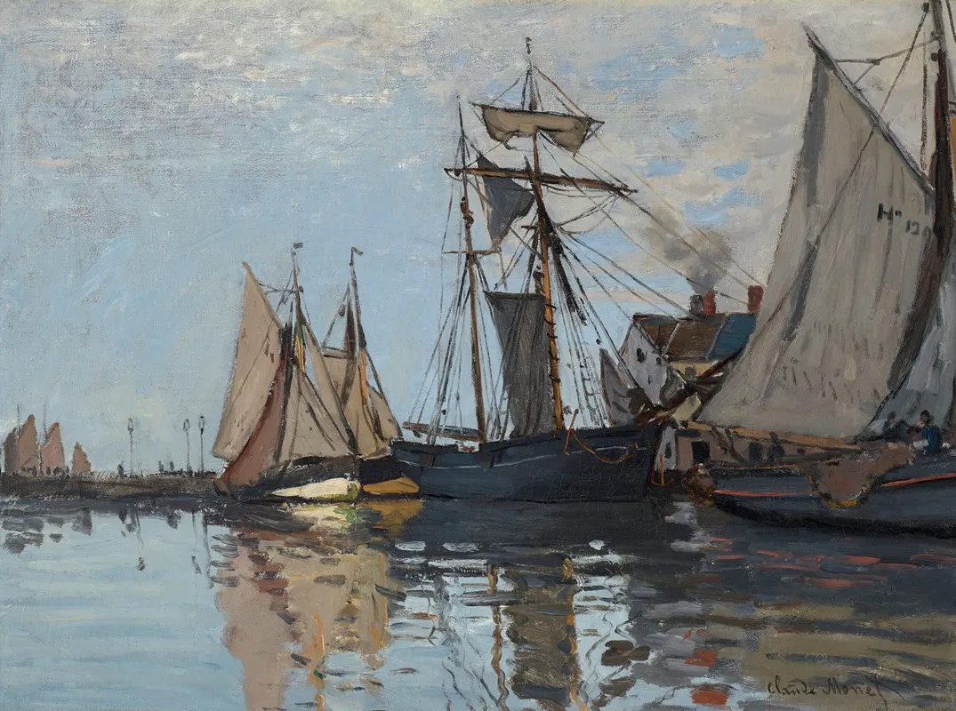 Bateaux Dans Le Port De Honfleur