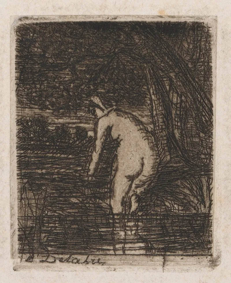 Bather 4 by Auguste Delâtre - Canvas Print