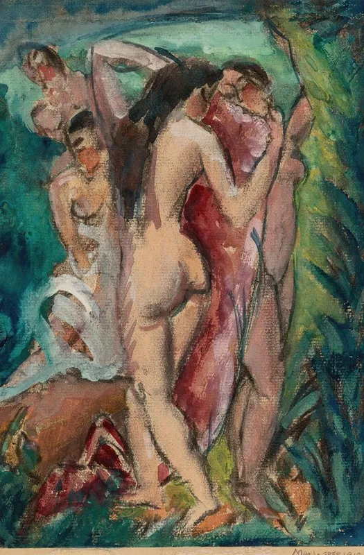 Bathers 10 by Max Weber - Canvas Print