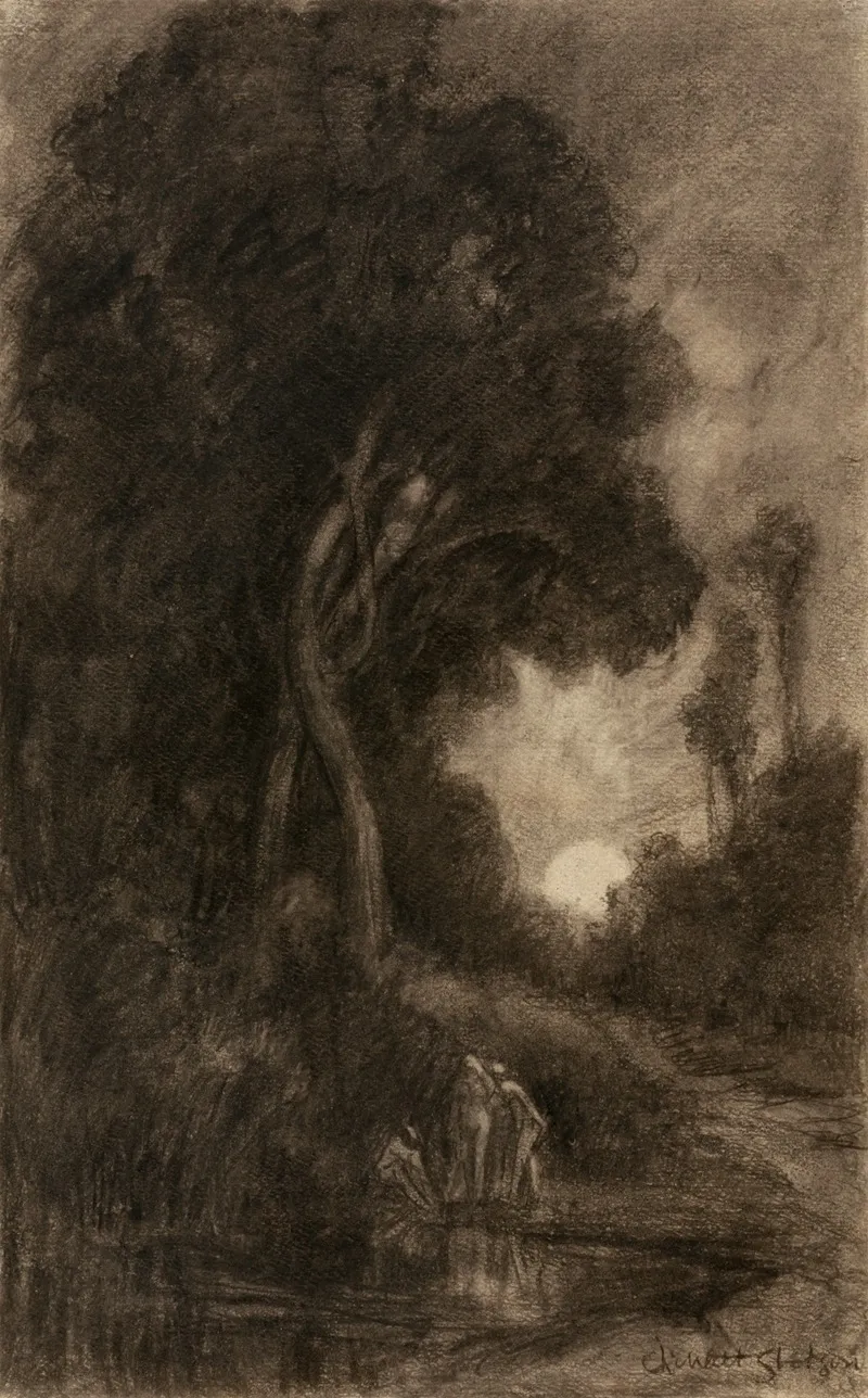 Bathers By Moonlight