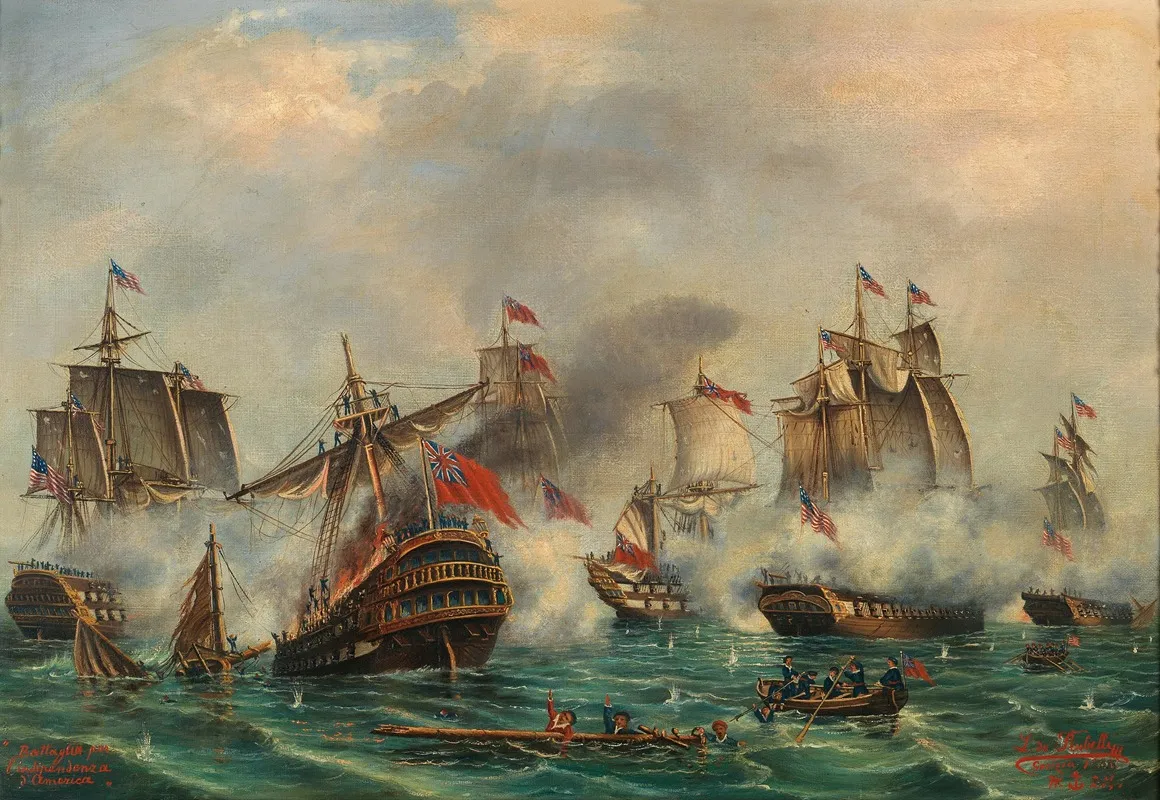 Battaglia Per Lindipendenza Damerica by Ludwig Rubelli von Sturmfest - Canvas Print