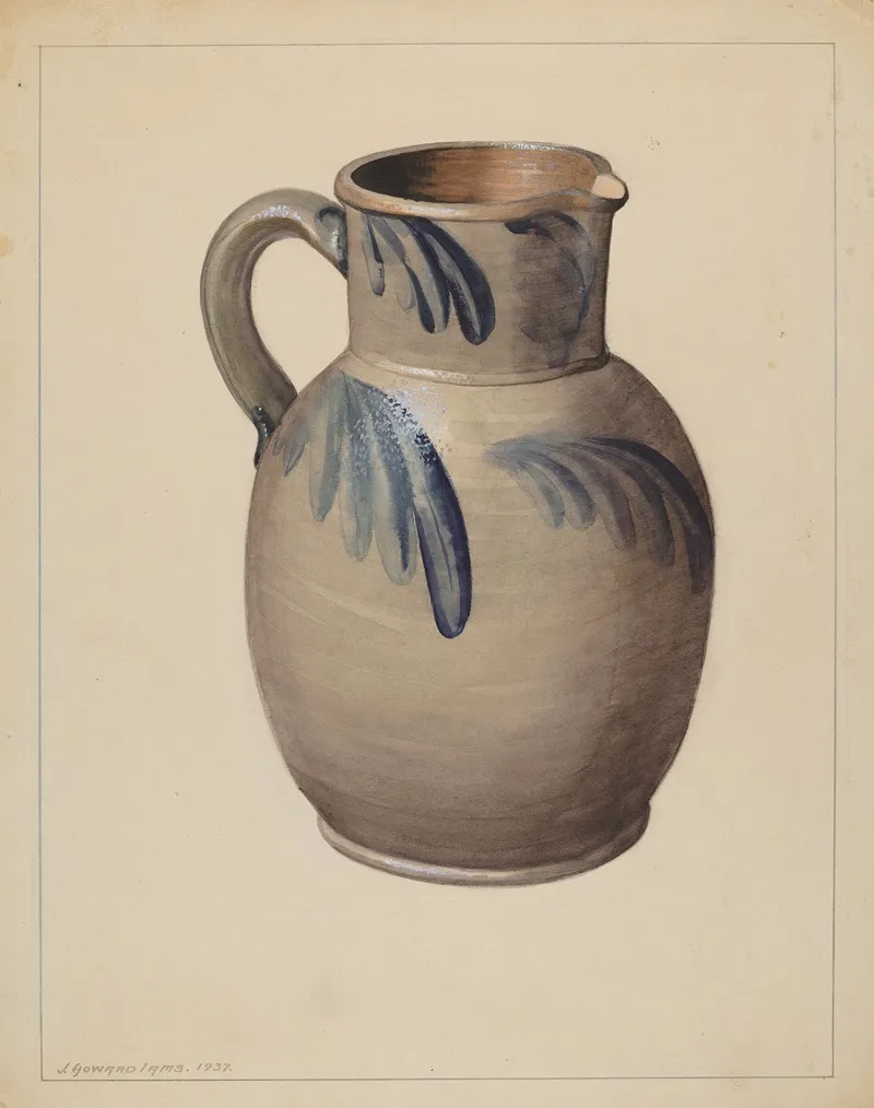 Batter Pitcher by J. Howard Iams - Canvas Print