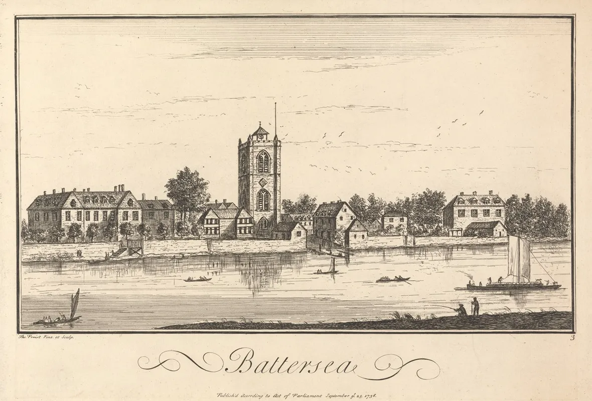 Battersea by Thomas Preist - Canvas Print