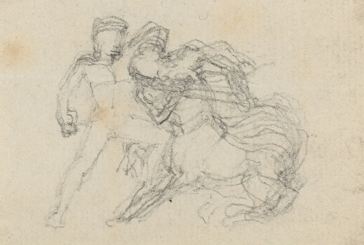 Battle Between Man And Centaur