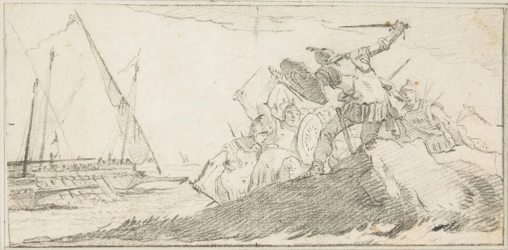 Battle By The Sea Coast