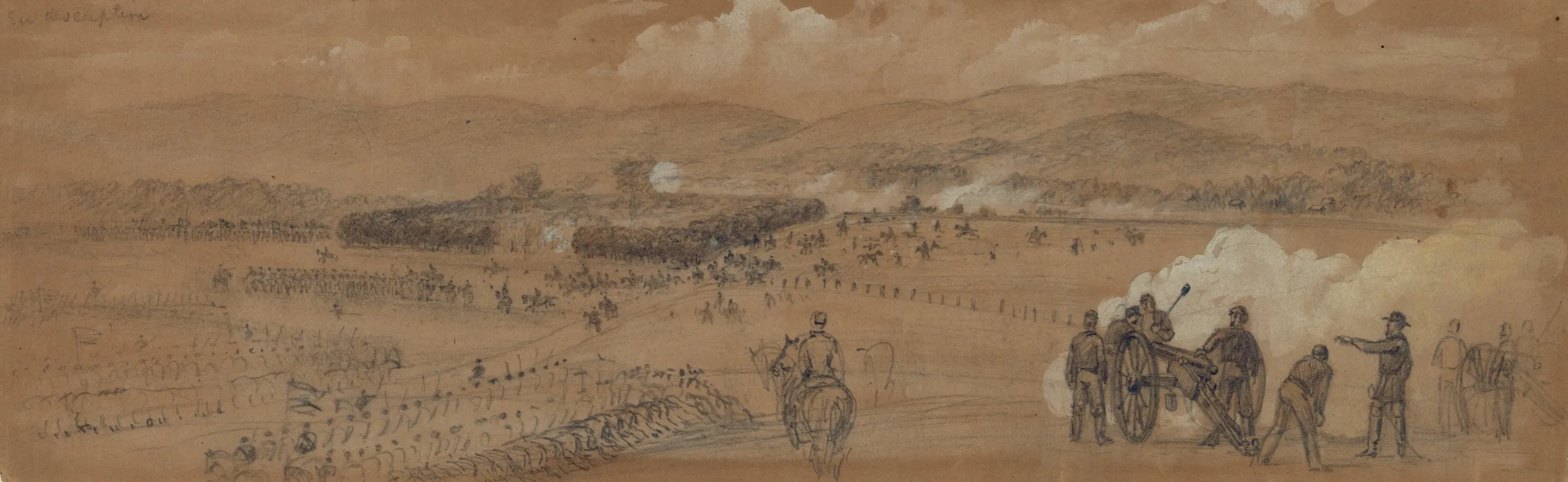 Battle Near Upperville Ashbys Gap In Distance