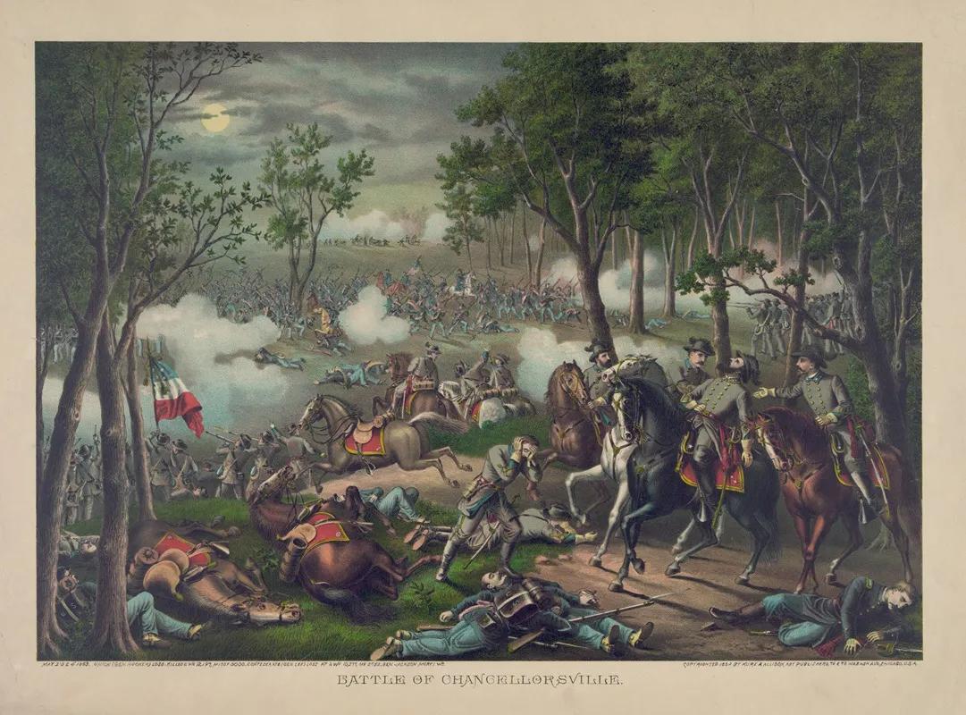 Battle Of Chancellorsville 2 by Kurz &amp; Allison - Canvas Print