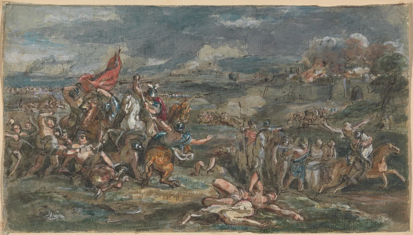 Battle Scene 28 by Robert Smirke - Canvas Print