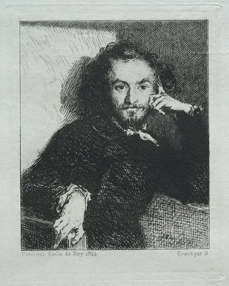 Baudelaire After Emil De Roy by Félix Bracquemond - Canvas Print