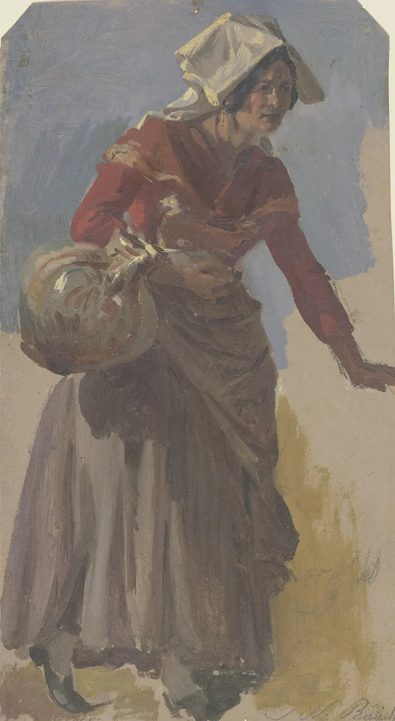 Bauerin Aus Albano Mit Einem Krug