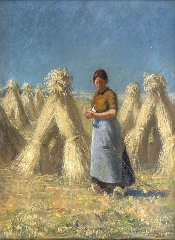 Bauerin Mit Korngarben