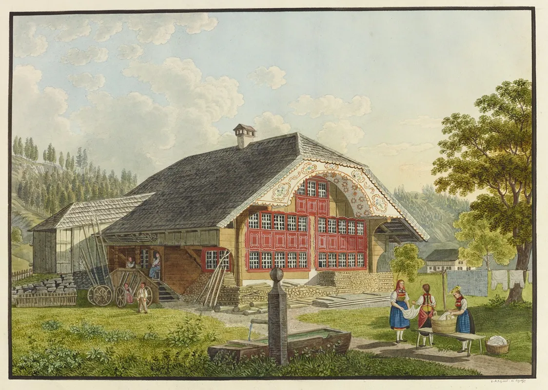 Bauernhaus Im Entlebuch by David Alois Schmid - Canvas Print