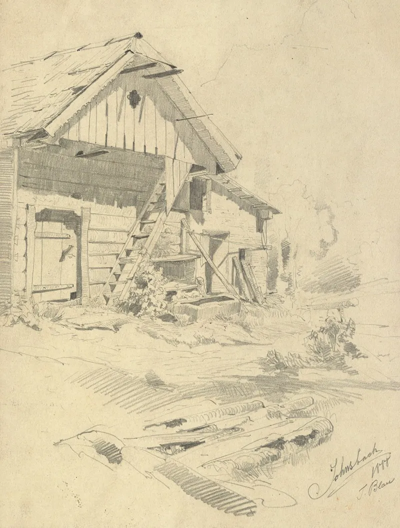 Bauernhaus In Johnsbach by Tina Blau - Canvas Print