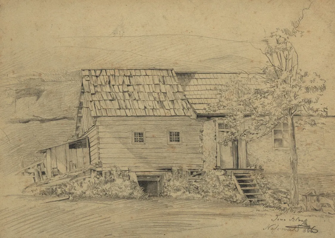 Bauernhaus In Nasswald by Tina Blau - Canvas Print