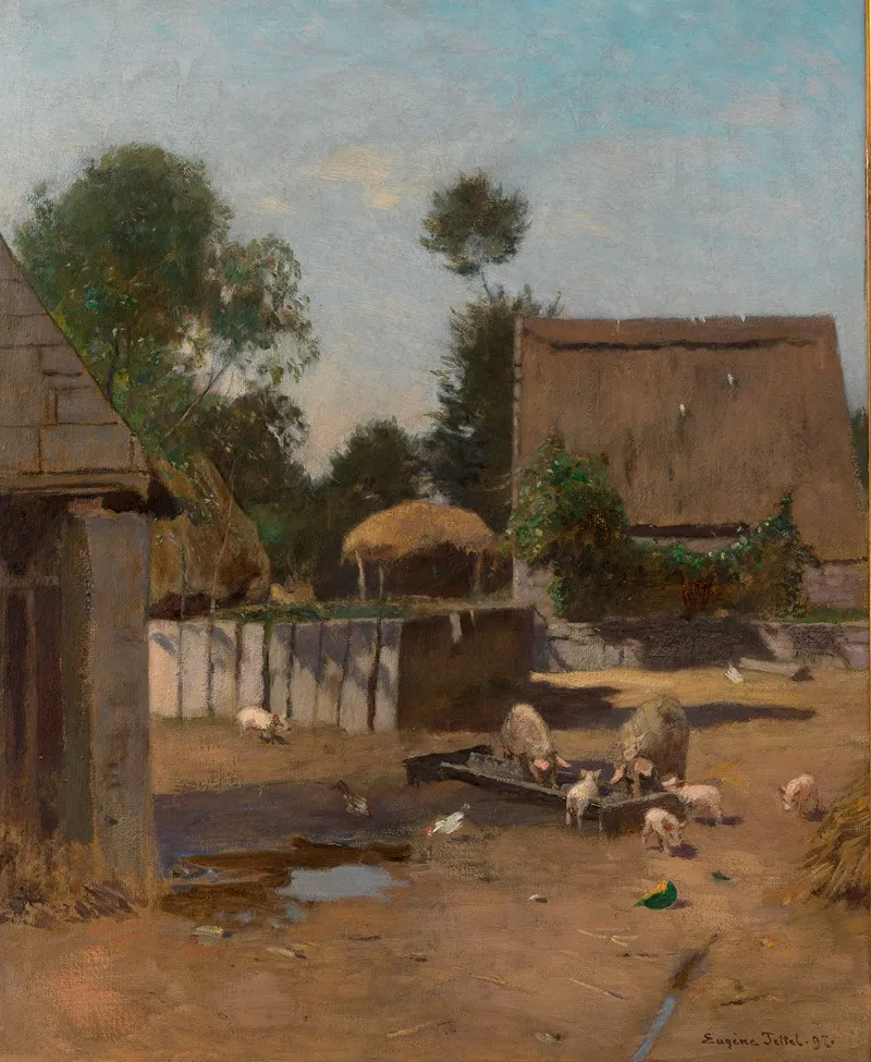 Bauernhof In Der Bretagne by Eugen Jettel - Canvas Print