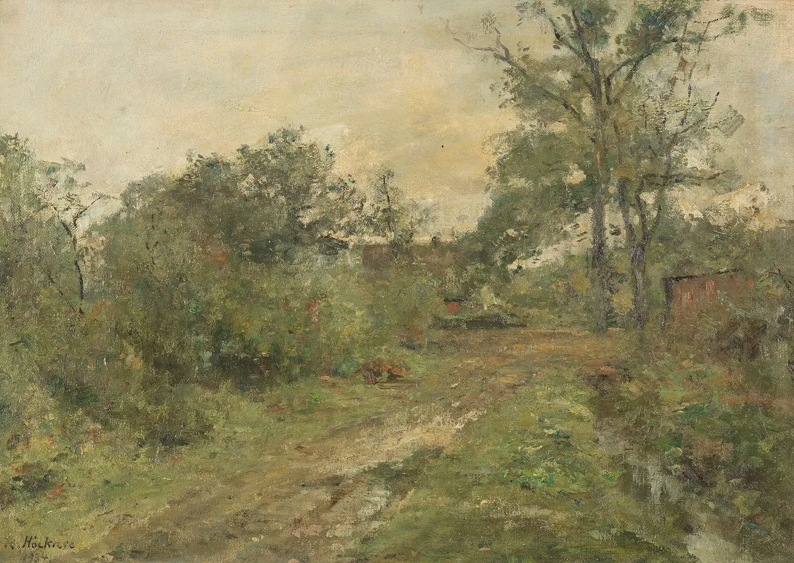 Bauernhof Unter Baumen by Rudolf Höckner - Canvas Print