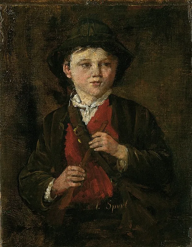 Bayerischer Bauernbub Mit Flote