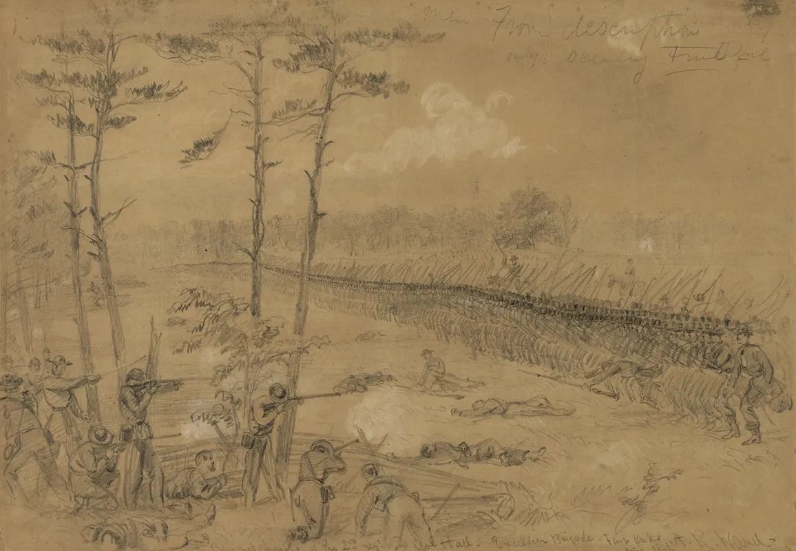 Bayonet Charge Of The 2nd Reg Col Hall Excelsior Brigade Fair Oaks