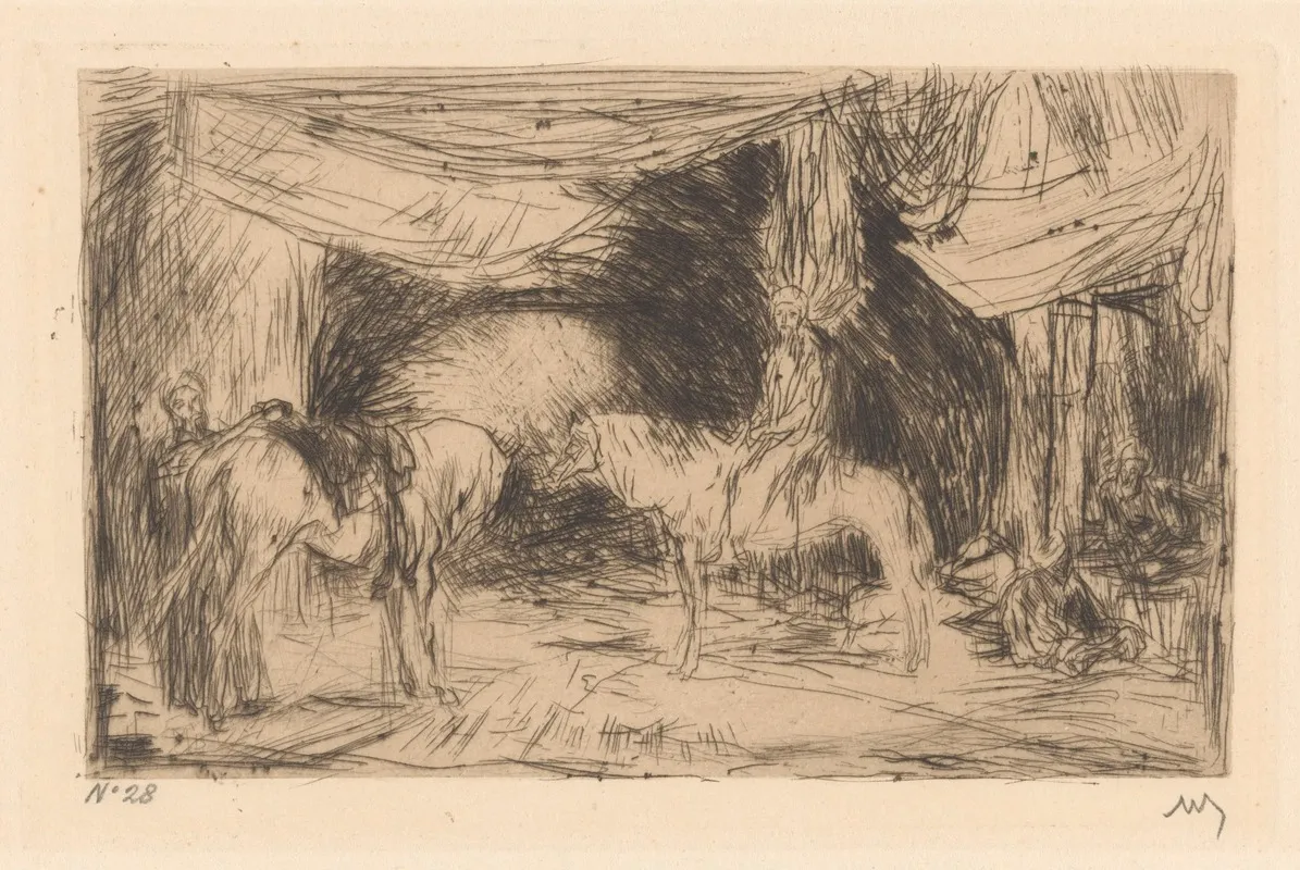 Bazaar In Smyrna 2 by Marius Bauer - Canvas Print