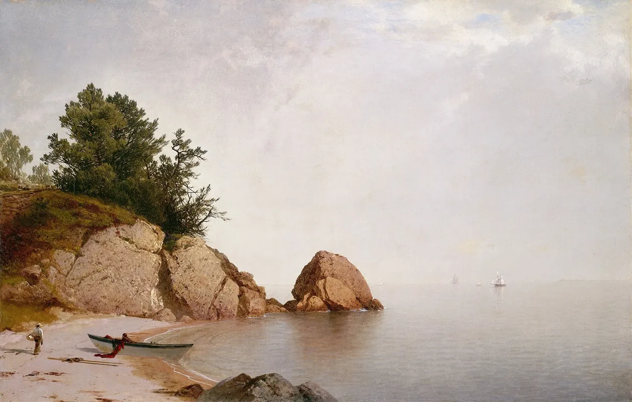 Beach At Beverly by John Frederick Kensett - Canvas Print