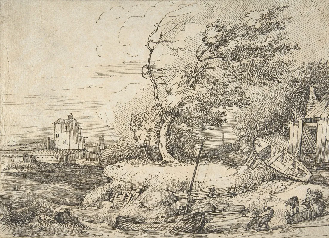 Beaching A Fishing Boat In A Gale