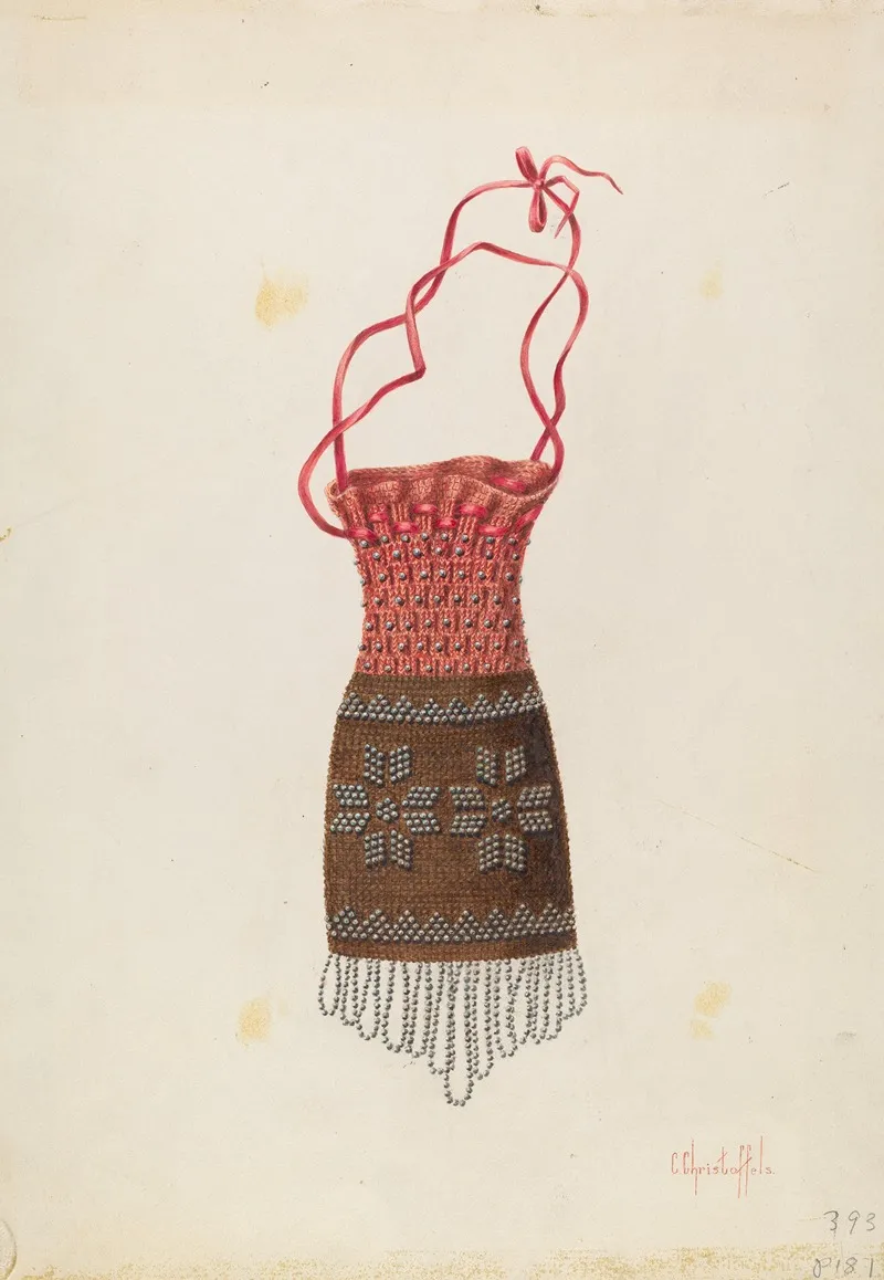 Beaded Coin Purse by Cornelius Christoffels - Canvas Print