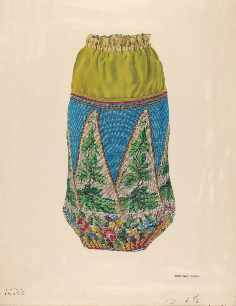 Beaded Handbag by Ferdinand Badin - Canvas Print