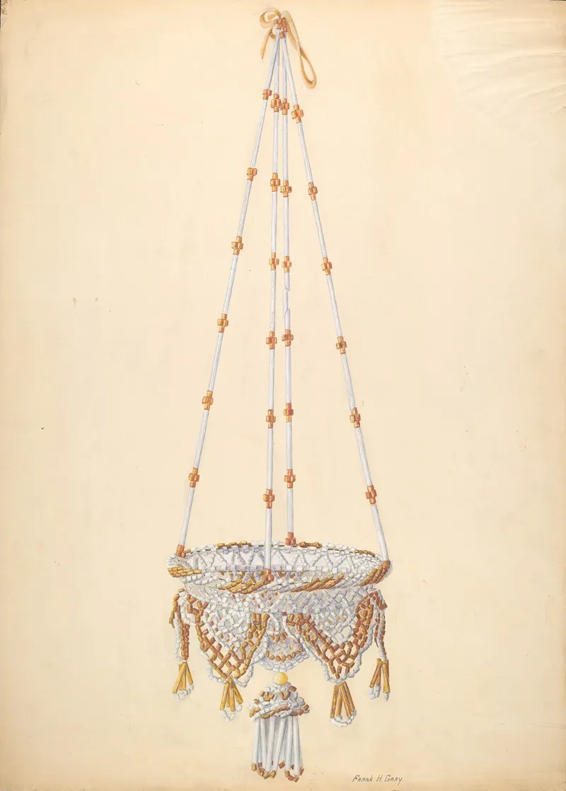 Beadwork Hanging Basket by Frank Gray - Canvas Print