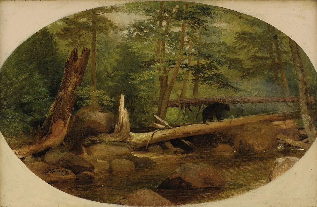 Bear In The Forest by William Holbrook Beard - Canvas Print