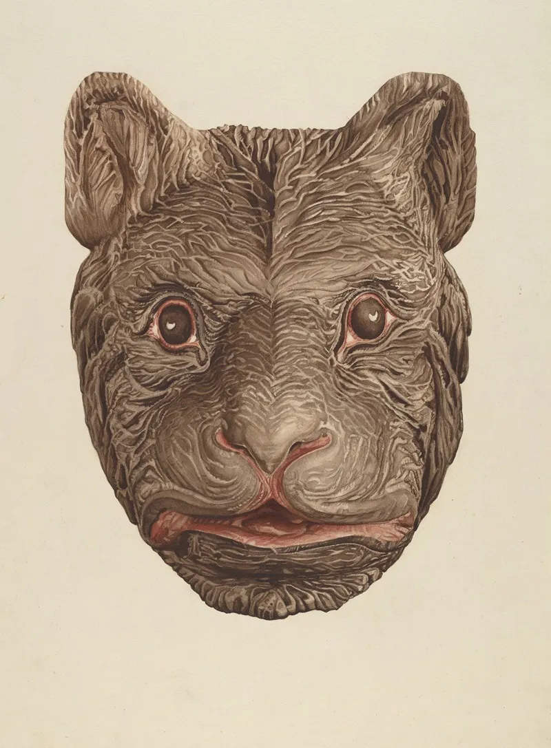Bears Head by Laura Bilodeau - Canvas Print