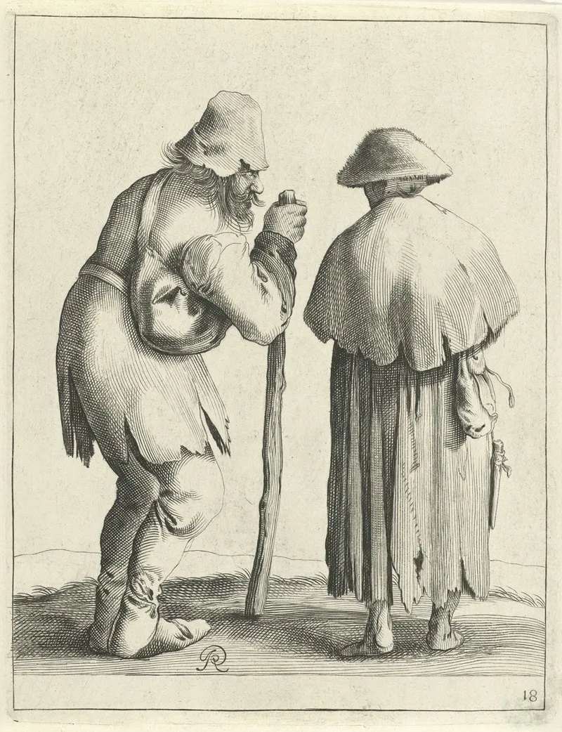 Bedelaarspaar by Pieter Jansz. Quast - Canvas Print
