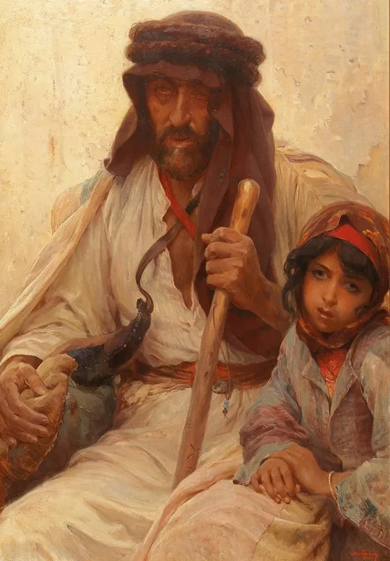 Bedouin And Young Girl