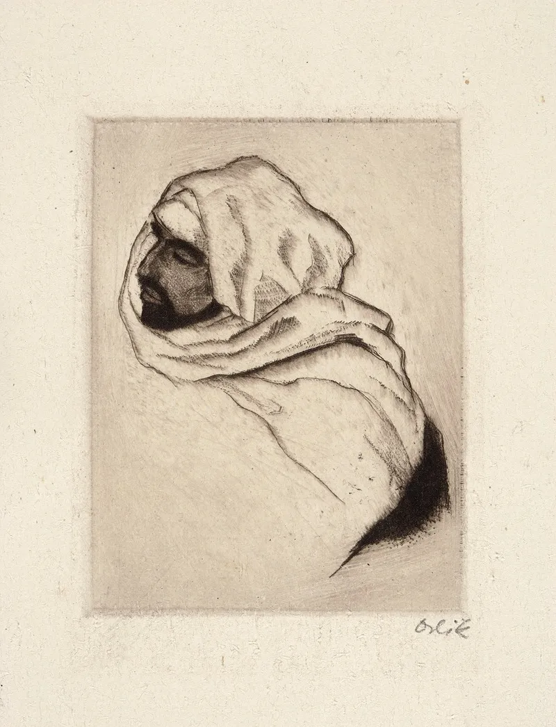 Beduinen Brust by Emil Orlik - Canvas Print