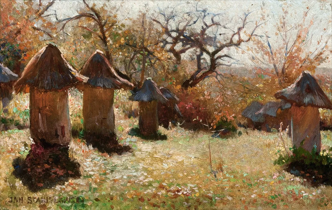 Beehives In The Ukraine by Jan Stanisławski - Canvas Print
