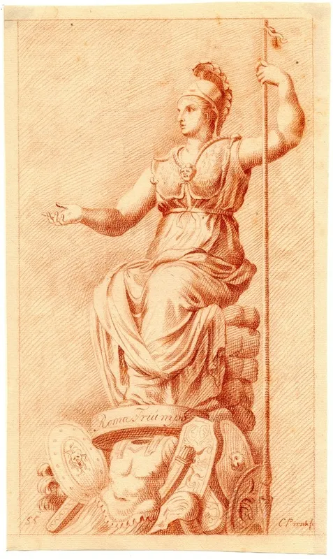 Beeld Van Roma Als Getroonde Vrouw