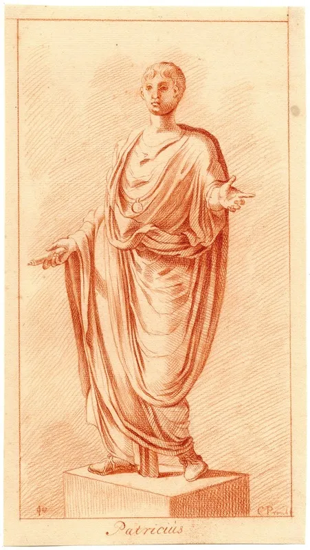 Beeld Van Staande Jongen In Toga