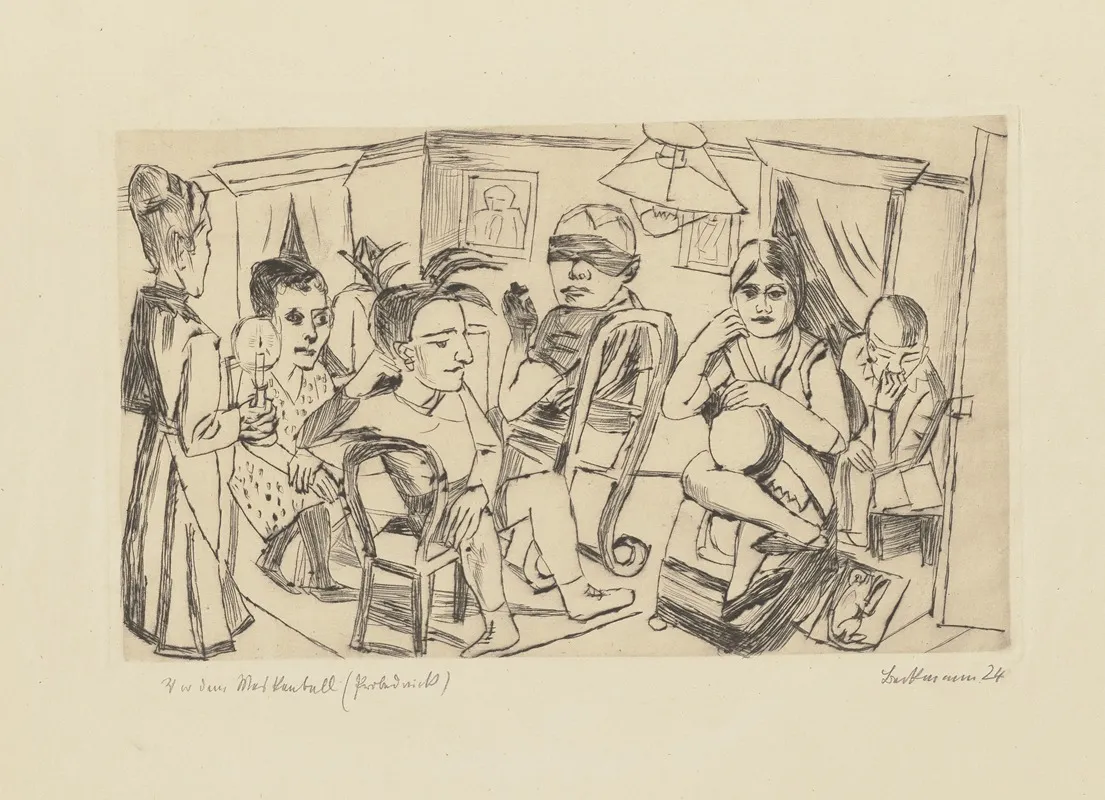 Before The Masked Ball by Max Beckmann - Canvas Print