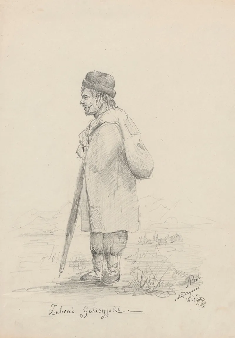 Beggar From Galicia by Anna Bilińska-Bohdanowicz - Canvas Print