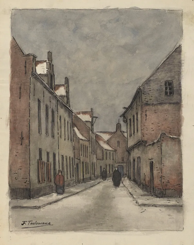 Beguinage A Louvain Sous La Neige