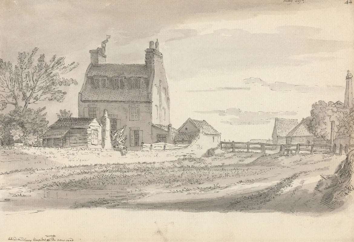 Behind Middlesex Hospital