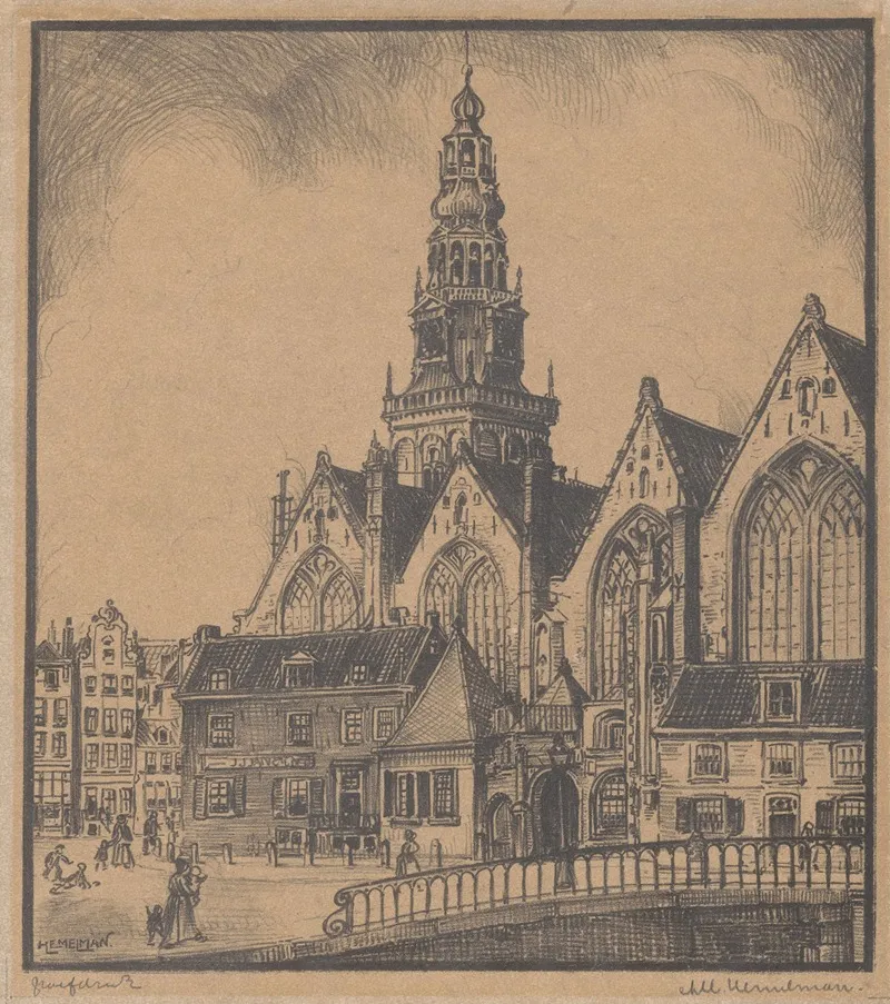 Behind The Old Church by Albert Hemelman - Canvas Print