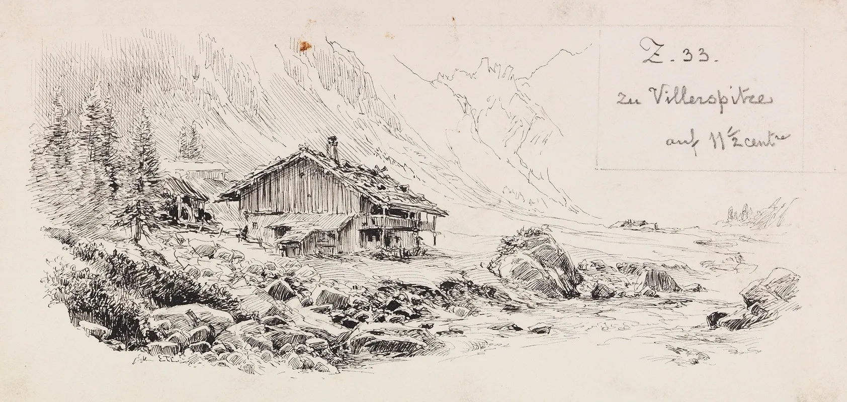 Bei Der Villerspitze by Edward Theodore Compton - Canvas Print